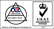 ISO 9001:2015 and UKAS marks